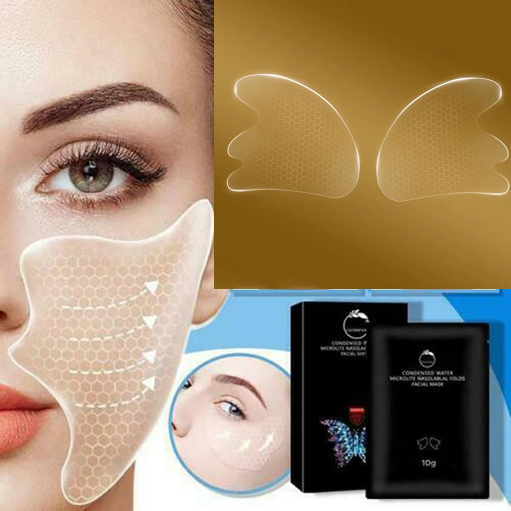 5 Pairs Face Lifting Patches Hyaluronic Acid Microcrystalline Lifting Sticker Anti Wrinkle Eye Chin Forehead Skin Care Pad Mask