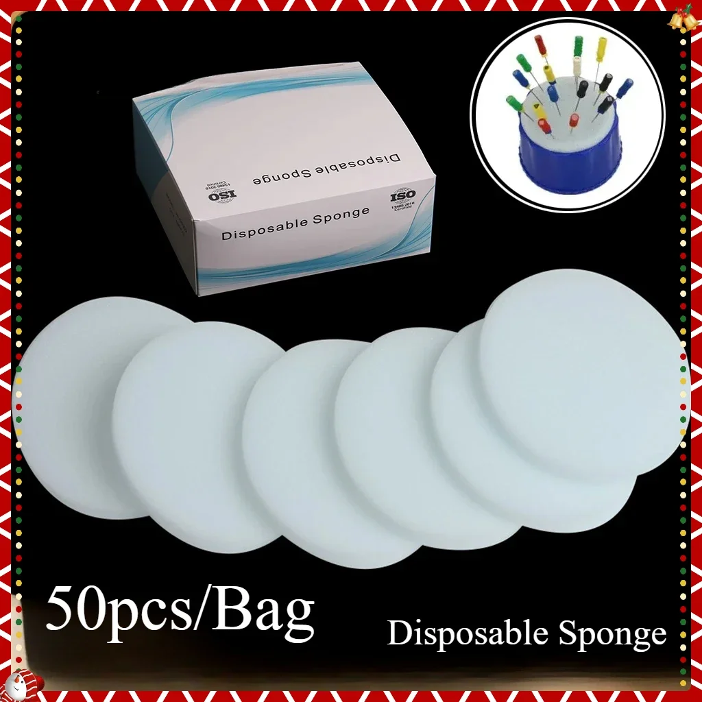 50Pcs/Box Dental Disposable Cleaning Oral Sponge Pad Root Canal Table Soft Dental Endo Files Cleaning Dentist Tool Accessories