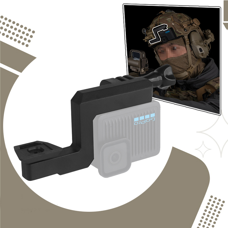 Tactical Helmet NVG Mount with Action Camera Adapter, Multi-Accessory Military Gear for Outdoor Adventure & Airsoft Enthusiasts