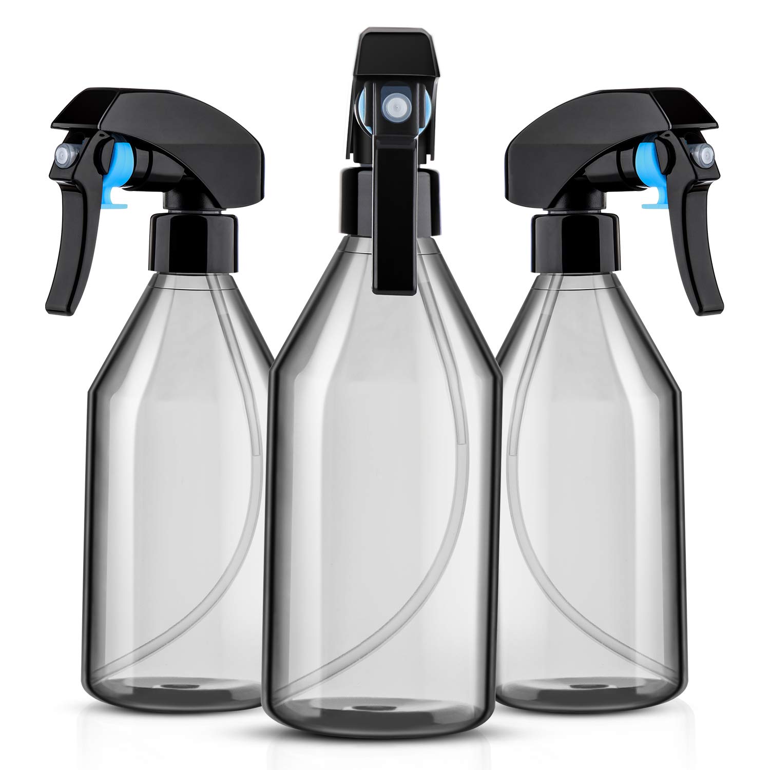 3Pack Spray Bottle, 10oz Plastic Spray Bottles, Fine Mist Sprayer for Gardening Cleaning Solution or Hair Care Moisturize