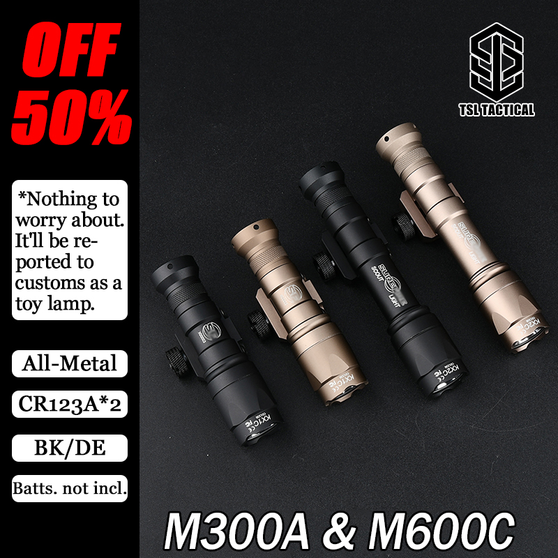 Tactical M300A M300 M600C Surefir Airsoft Scout Light Dual Pressure Switch AR15 Rifle Weapon LED Flashlight Hunting Gun Lamp SF