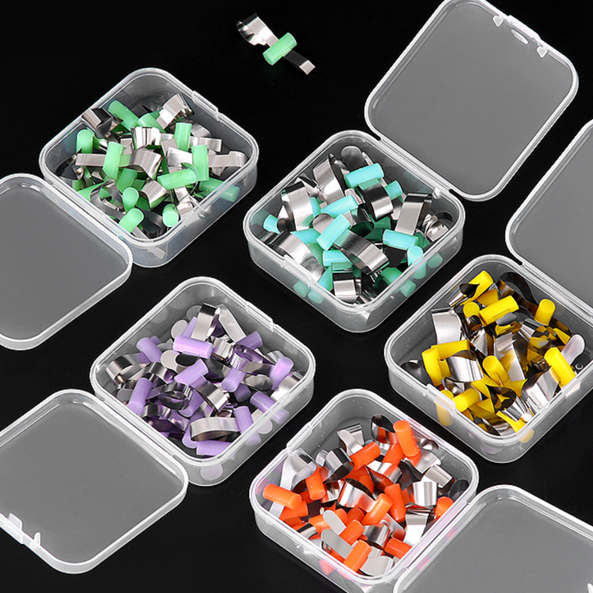 Dental Twin Anterior Matrices Sectional Contoured Metal Matrice Polyester Matrice Dentist Matrix Material