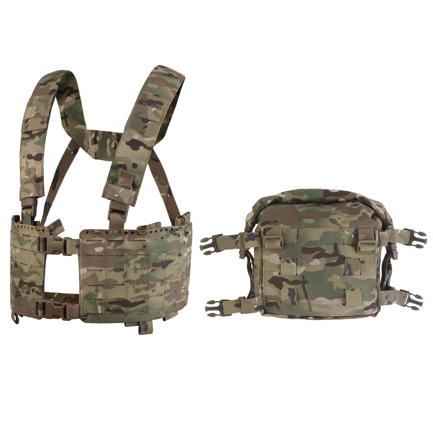 Tactical Chest Rig Expansion Pack with Chest Packd Multifunctional Split Chest Hanging Large Capacity Sundries Bag Storage Pack