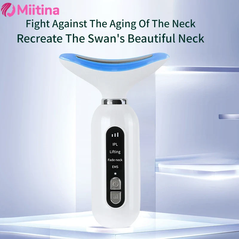 Neck Beauty Device, Neck Wrinkle Removal Device, Micro Current Neck and Facial Dual-use Nose and Lip Massage Beauty Care Device