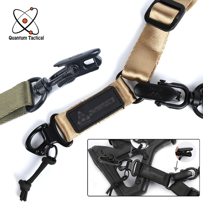 Tactical MS02 1/2 Point Metal Buckle Sling Outdoor Hunting Shoulder Belt Adjustable Strap CS Wargame Accessories