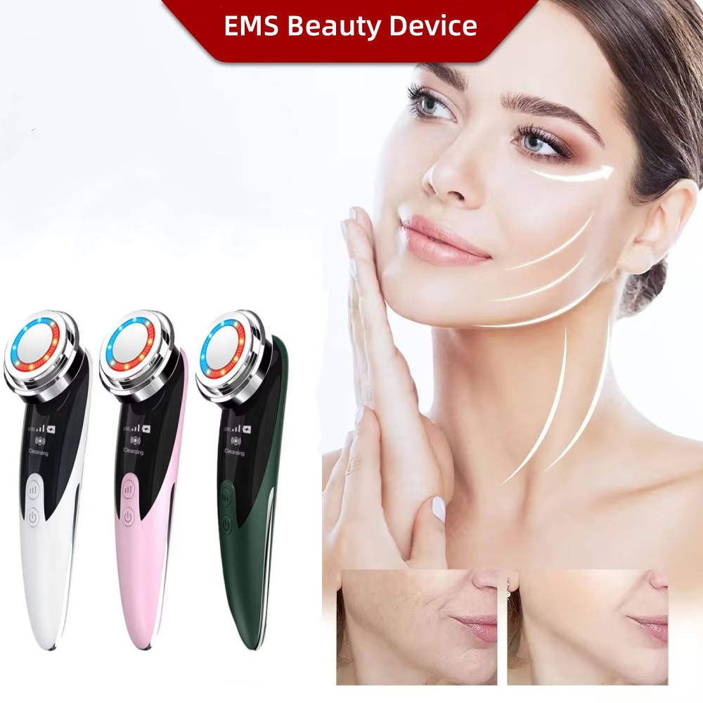 Face Skin EMS Mesotherapy Electroporation RF Radio Frequency Facial Led Photon Skin Care Device For Face Lifting Tightening
