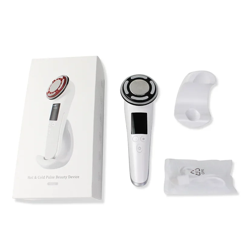 Micro-current Pulse Introducer Household Facial Vibration Massager Red Light Blue Light Hot and Cold Beauty Instrument