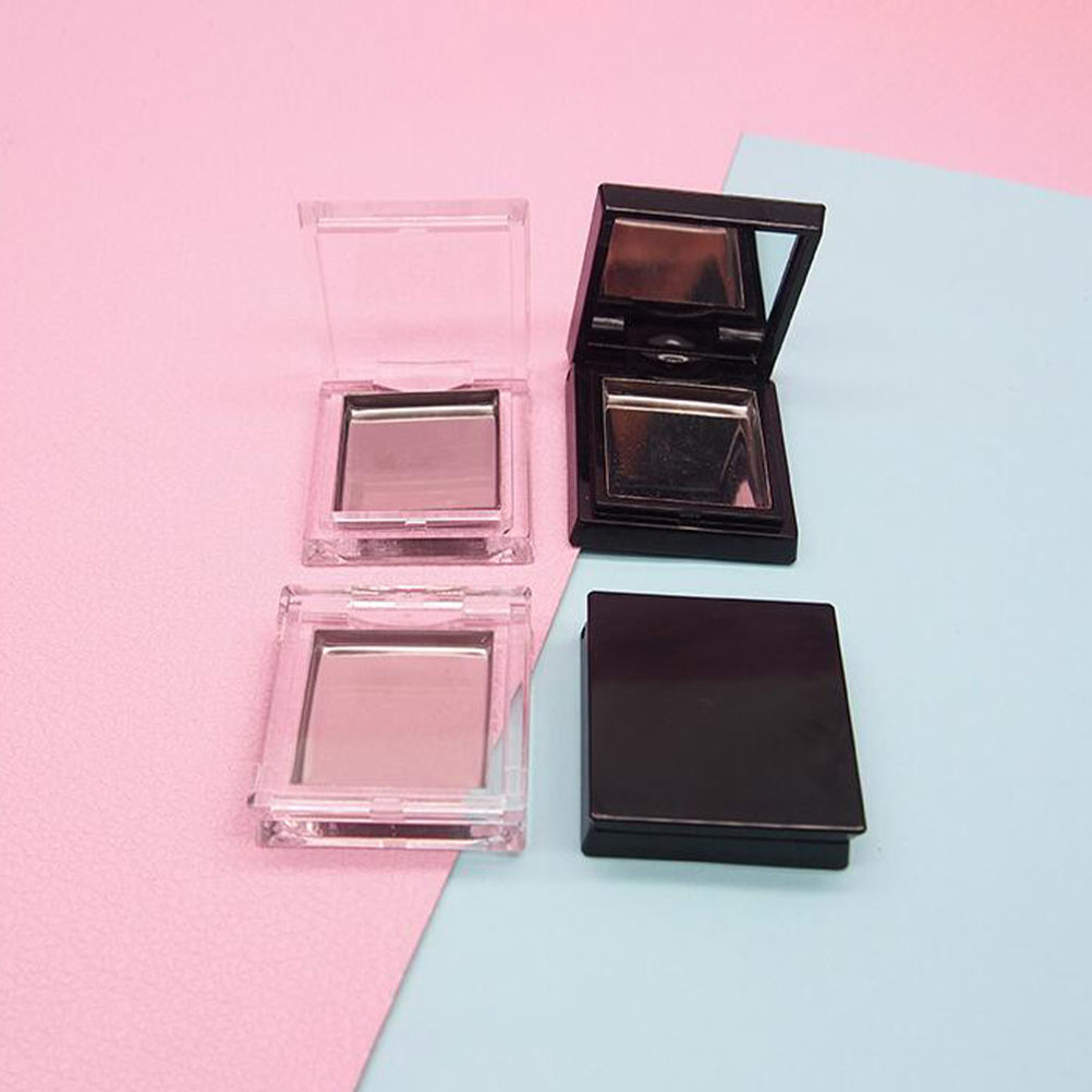 1set Empty Eyeshadow Boxes Square Transparent Containers Travel Sub Package Trays Durable Storage Cases Cosmetics