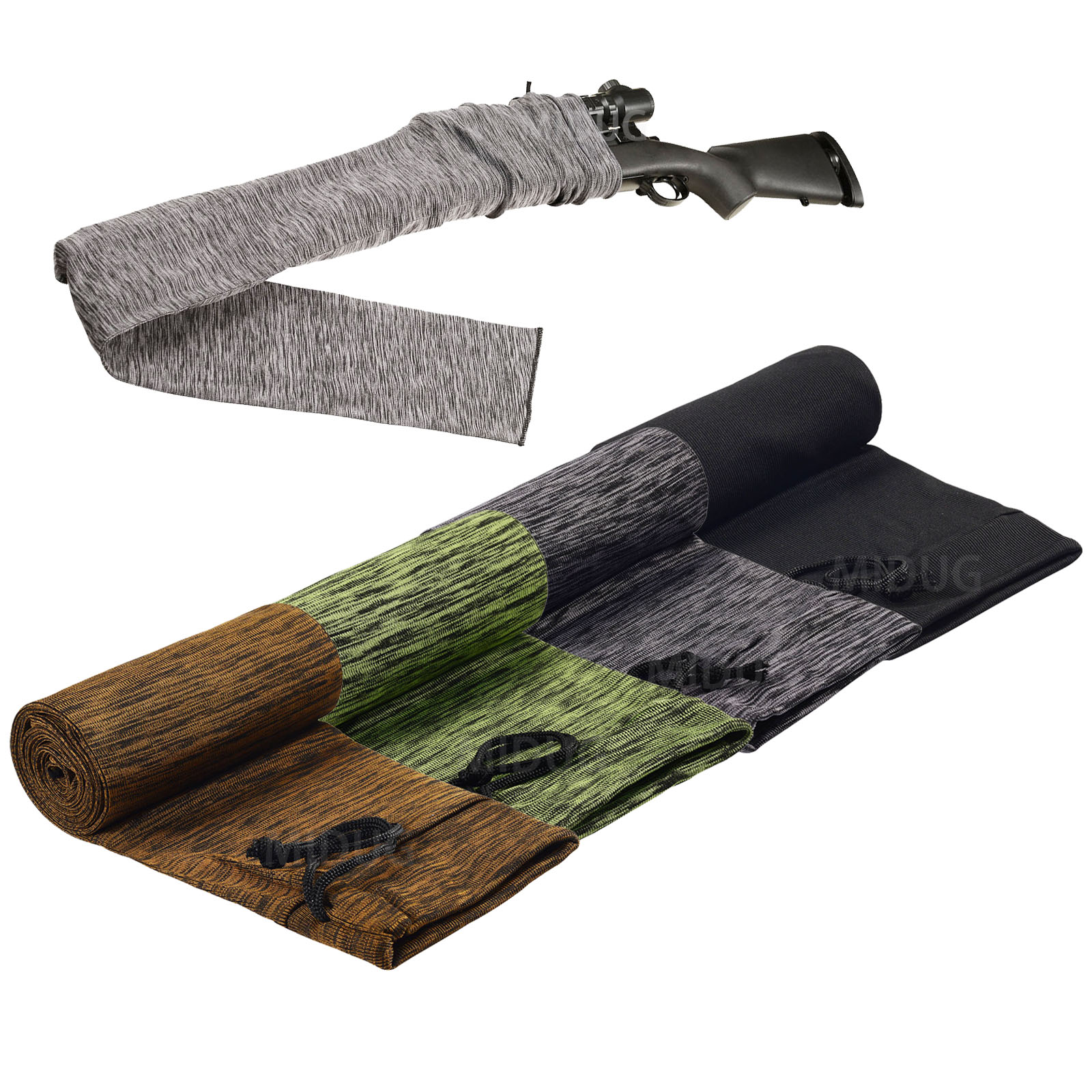 55 × 6 inch Gun Socks for Rifle Silicone Treated Extra Width Soft Case Gun Cover Protection for Airsoft Shotgun with Scopes