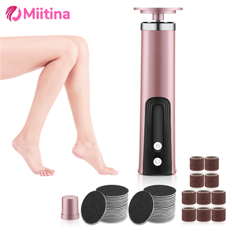 6-speed Wireless Electric Foot Grinder Feet Heel Dead Skin Callus Foot File Professional Replacement Sandpaper Feet Grinder Care