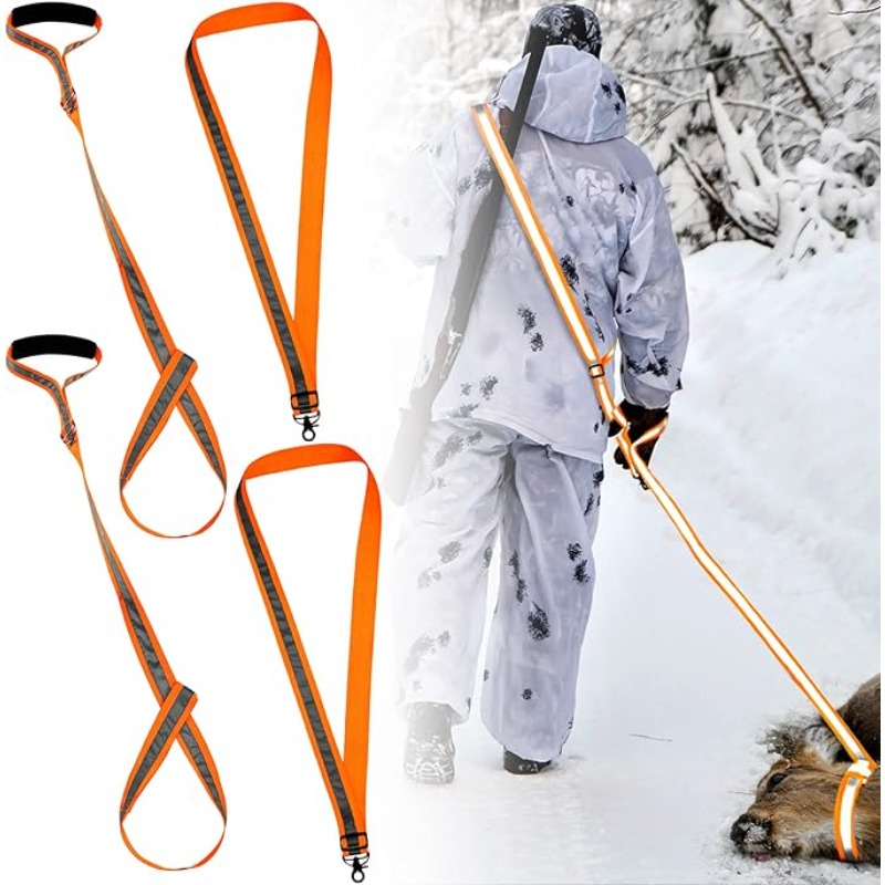 Deer Drag and Harness Deer Pulling Harness Hunting Gear with Comfort Grip Handle Make Dragging Easy and Quick Hunting Accessory