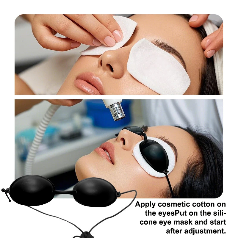 Silicone Protectve Eye Goggle IPL Laser LED UV Lamp Treatment Flexible UV Eye Sunbed Tanning Goggles Mask Face Skin Care To