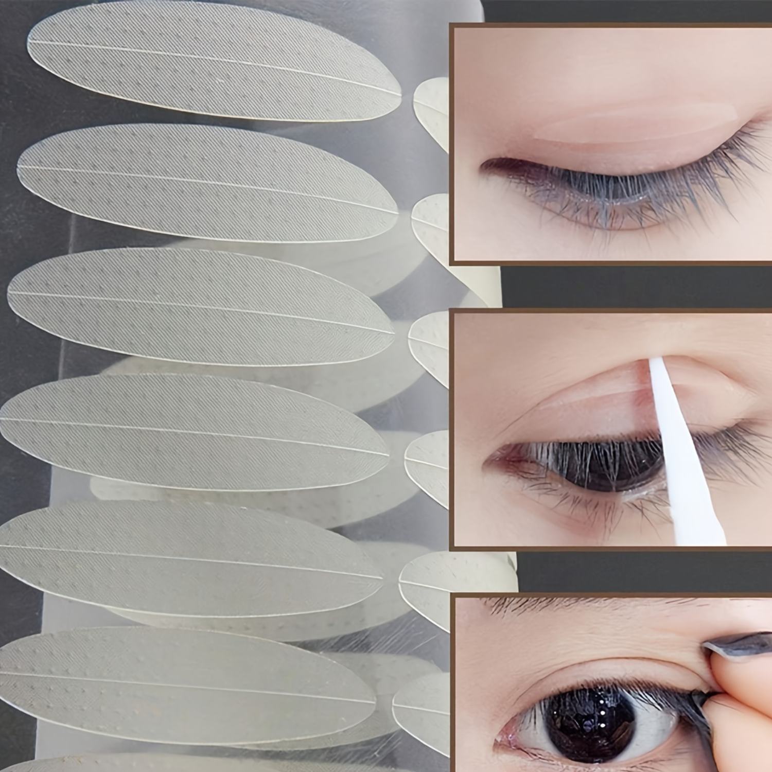720pc Double Eyelid Tape + Multi-Shaped Tools - Perfect for Single & Double Eyelids