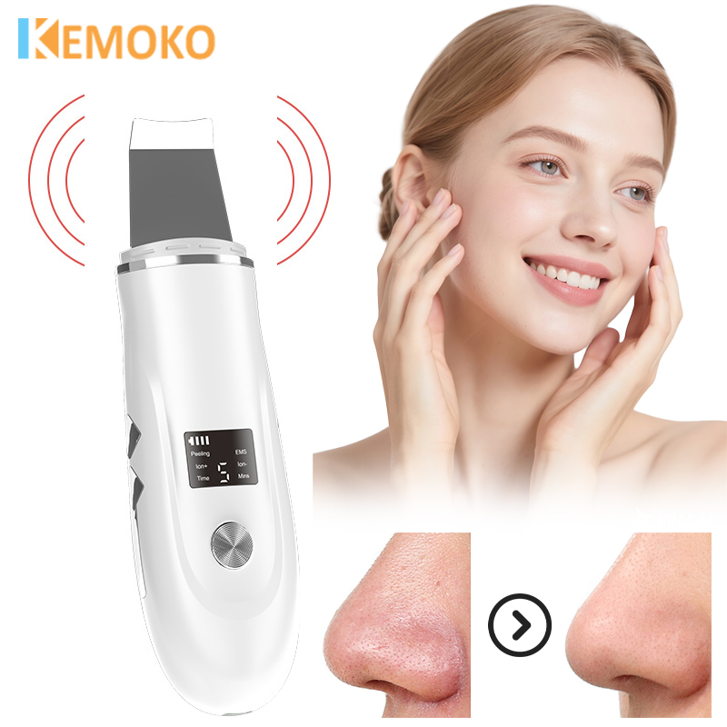Ultrasonic Face Scrubber Facial Peeling Skin Scrubber Deep Facial Cleaning Spatula Acne Lifting Removal Pore Skin Care Cleansing