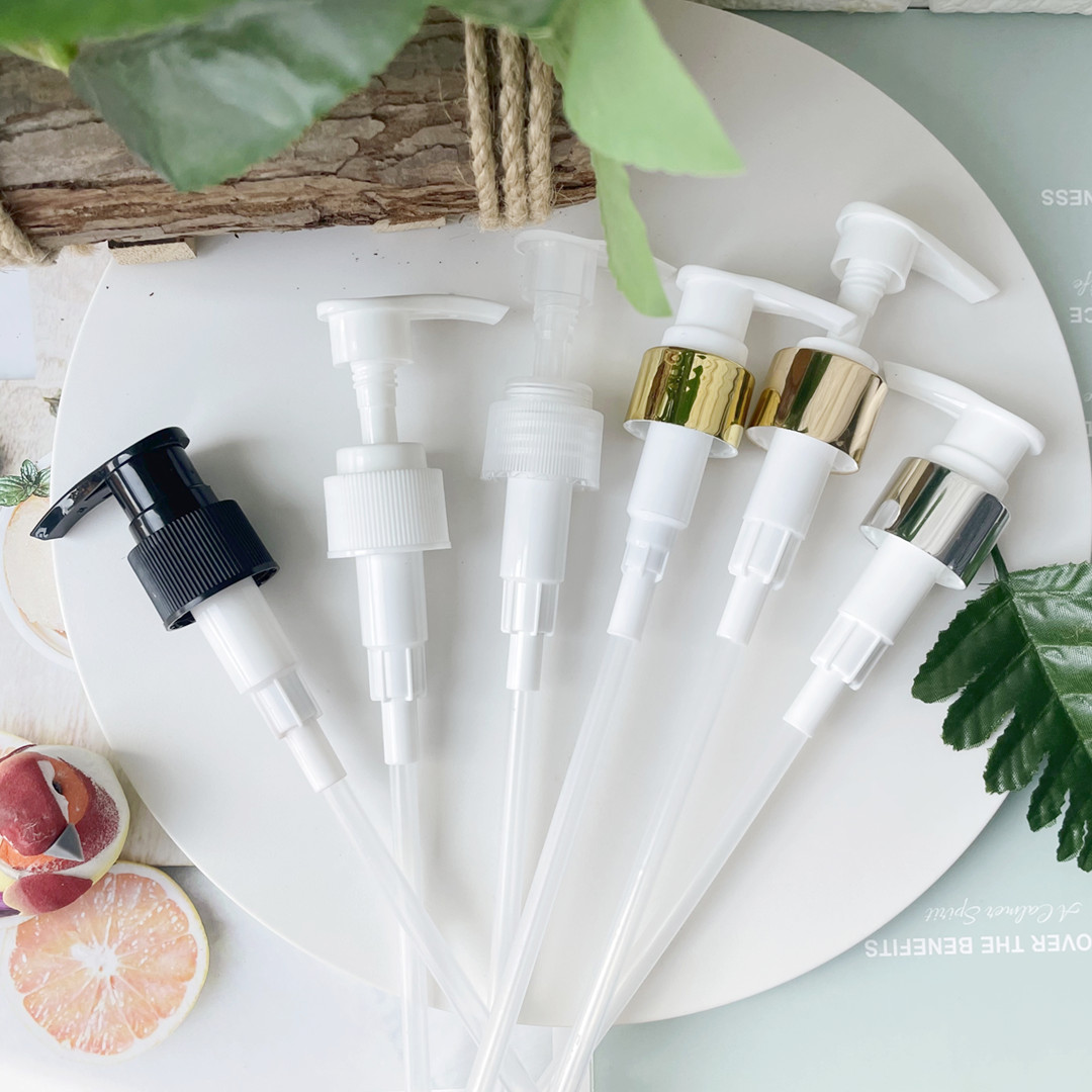 100Pcs 24MM 410 Empty Plastic Shower Gel Pump Dispenser Lids for Dish Soap Lotions Shampoo Body Wash Makeup Travel Bottle Set