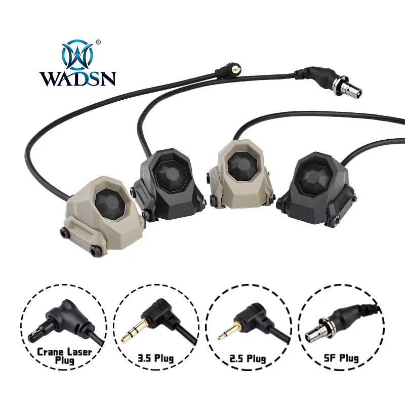 WADSN AXON SL Tactical Remote Pressure Switch Modbutton Surefir M300 M600 2.5 3.5 SF Crane Plug Fit 20mm Rail NGAL PEQ OGL Laser