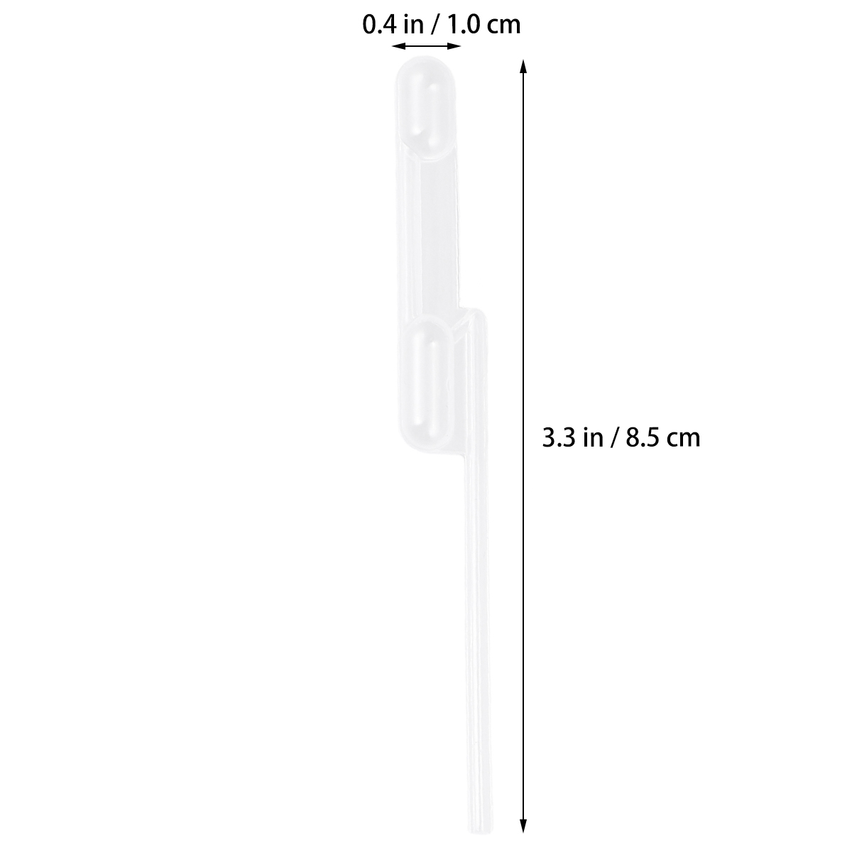 50pcs White Double Cell Pasteur Buret Individually Packaged Straws Quantitative Transfer Eyedropper Lab Equipment