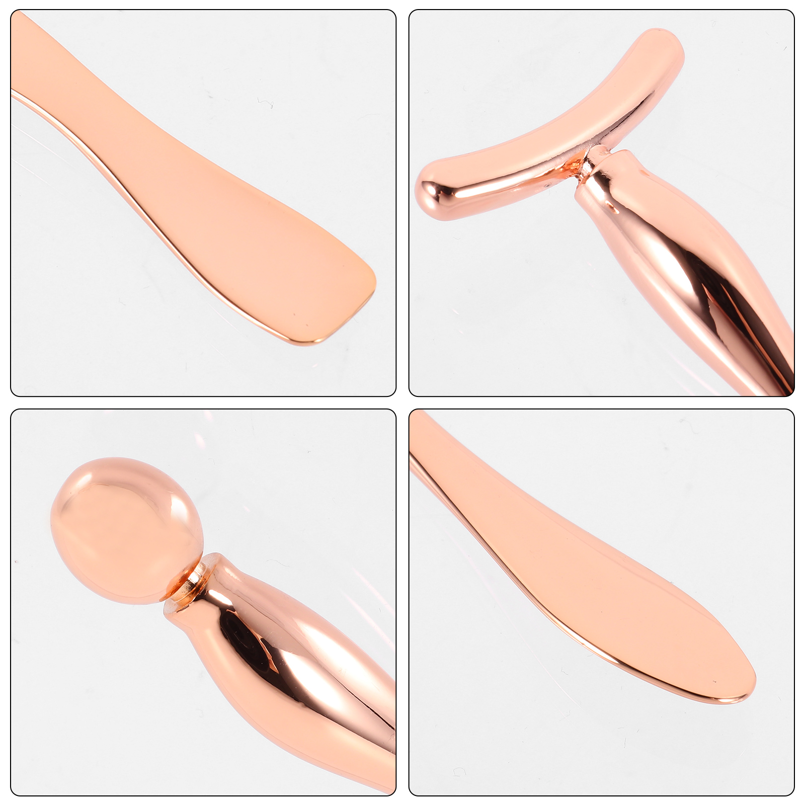 3 Pcs Eye Cream Massage Stick Scoop Massager Beauty Spoon Makeup Tools Face Metal