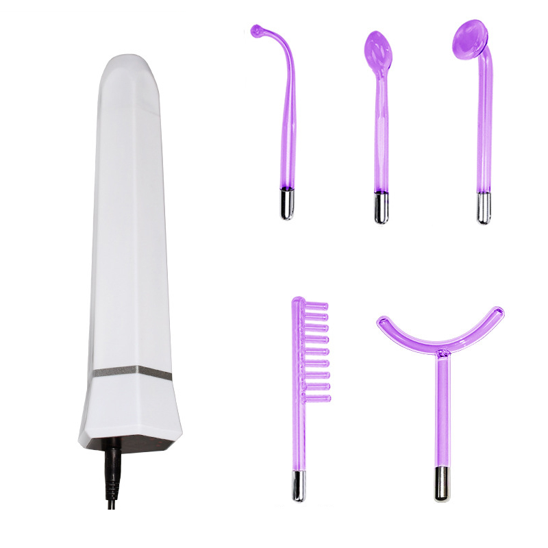 5 in 1 Portable Electric LED Red Purple Light Wand Skin Care Tools Beauty Instrument