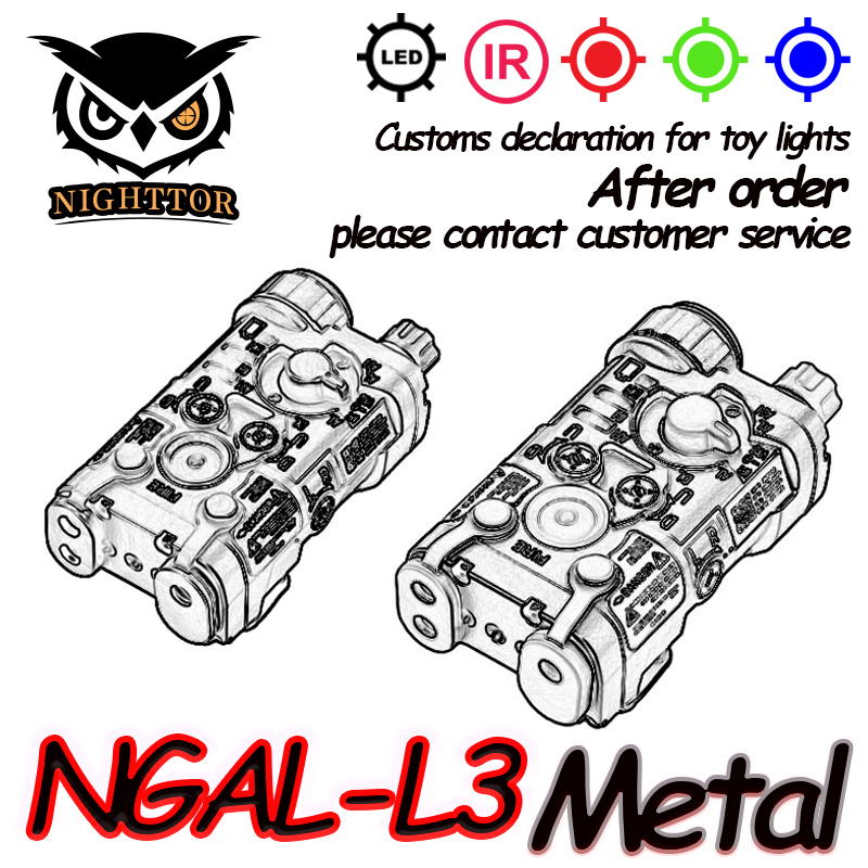 Wadsn Tactical NGAL Metal NGAL-L3 Surefire LED White Scout Light IR Aiming Red Dot Green Blue Indicator M300A M600C Flashlight