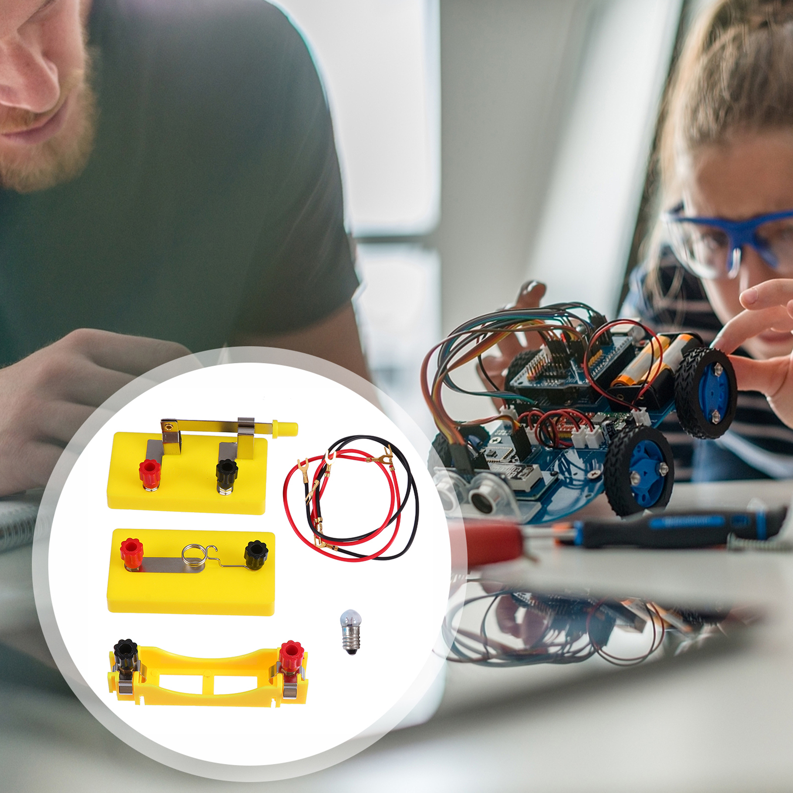 Circuit Experiment Box Physics Kit Basic Electronic Set Eco Friendly Lightweight Students Learning Teaching Storage