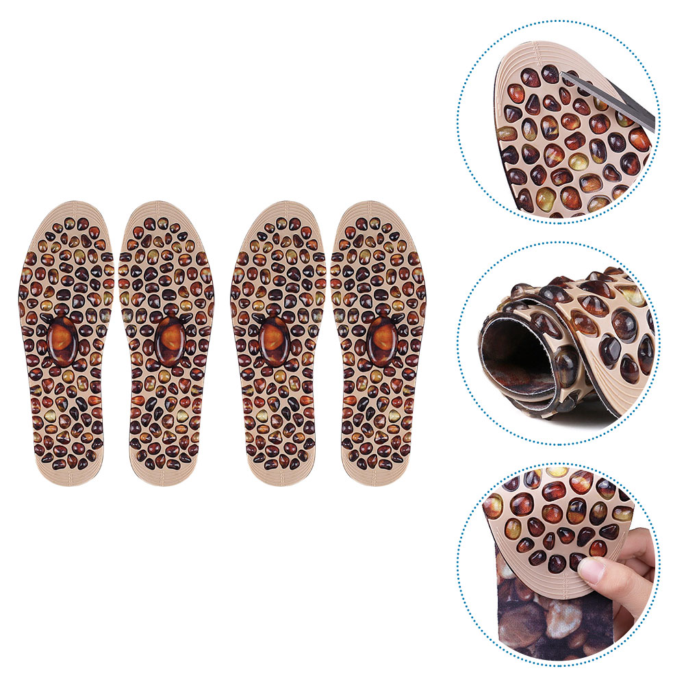 Massage Insoles TPR Stone Pattern Sole Cushion Anti-Slip Comfortable Foot Pads for Men Women Stress Relief Foot Care Tools