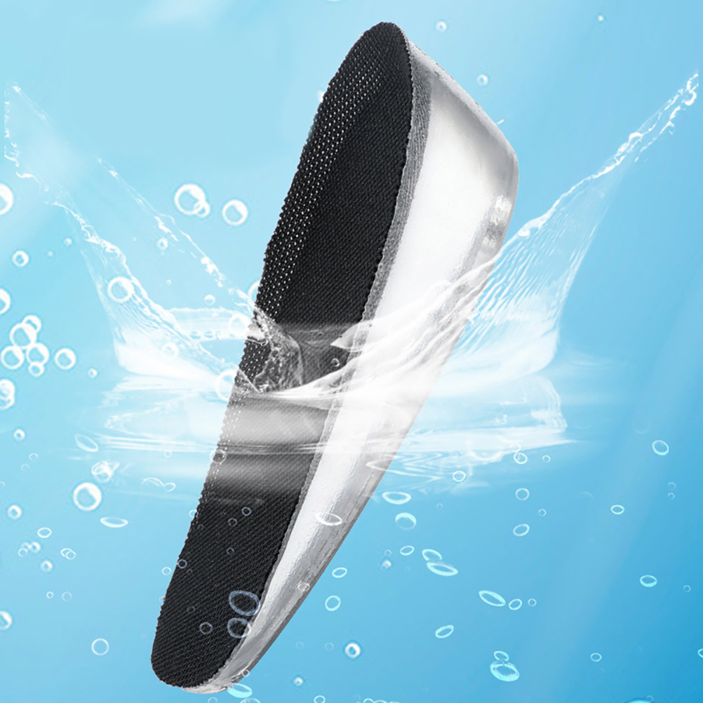 Heightening Insoles Lightweight Soft Silicone Adhesive Sole Non slip Washable Honeycomb Structure Absorption High Elasticity
