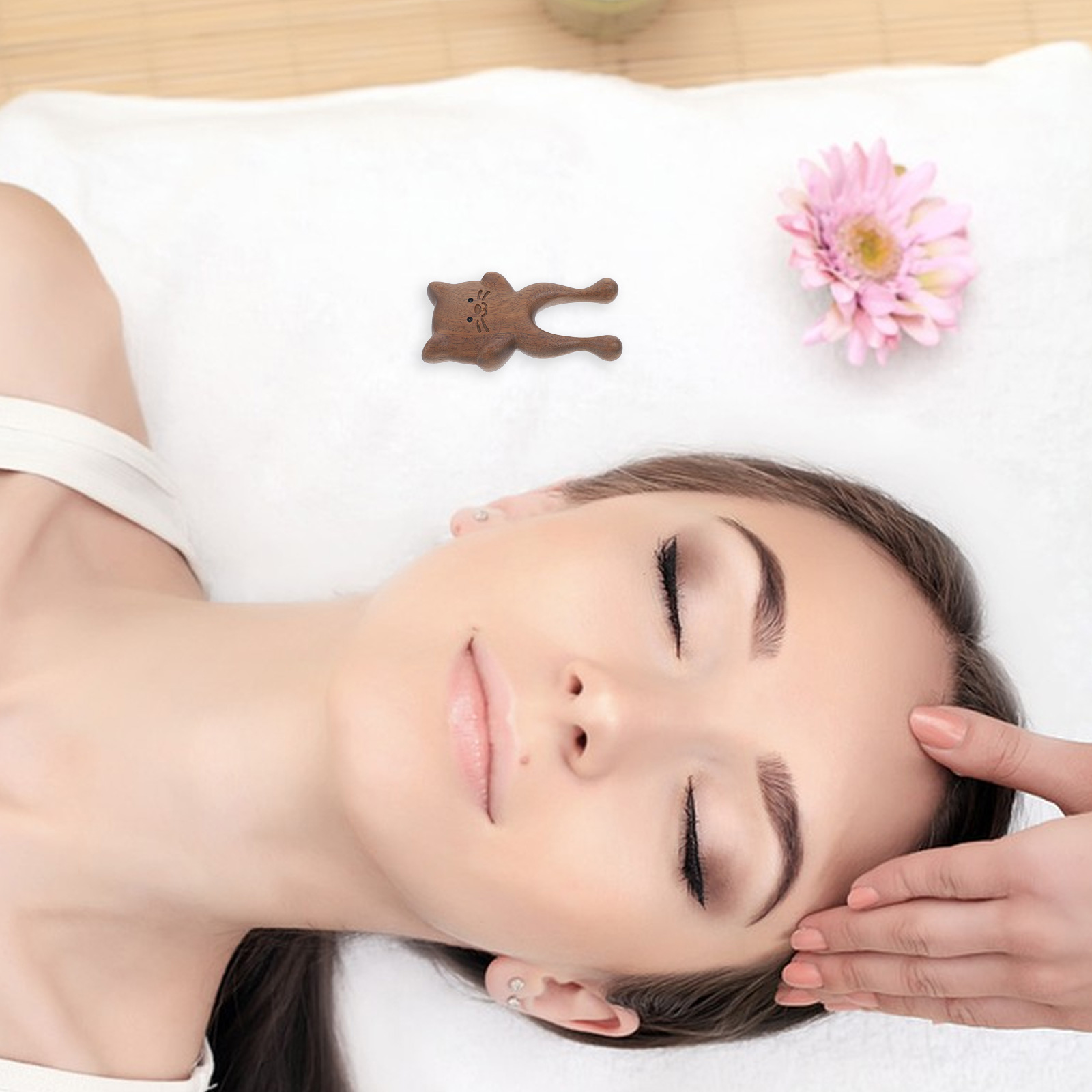 Cat Facial Massager Nose Modeling Stick Handheld Face Tool Acupoint Scraping Therapy Skincare Accessories