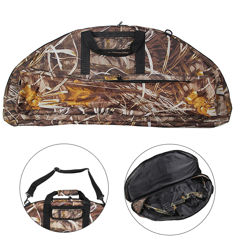 37" Camo Archery Bow and Arrow Case Soft Bow Case Recurve Compound Bow Carry Bag Holder for Outdoor Hunting Shooting Practice
