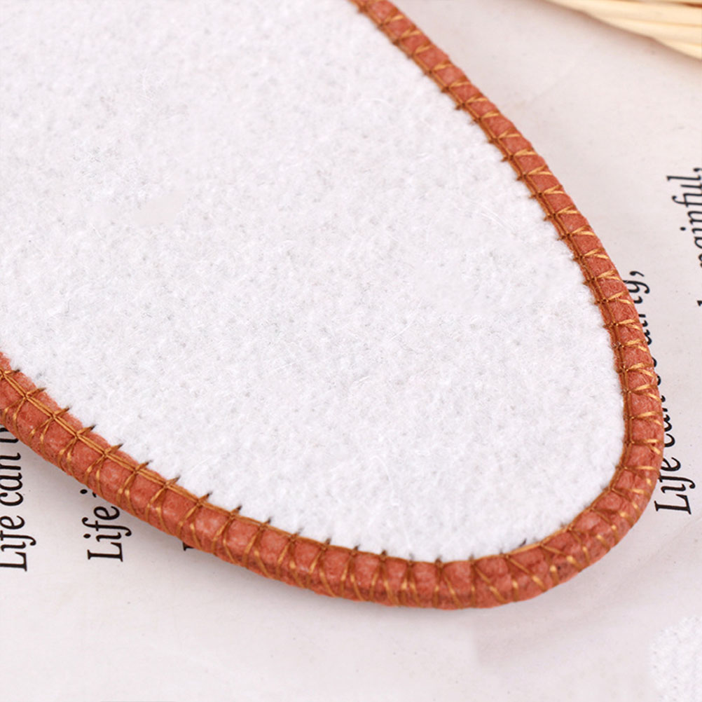 5 Pairs Insoles Alpaca Wool Felt Shoe Pads Winter Warm for Mens Shoes Increased