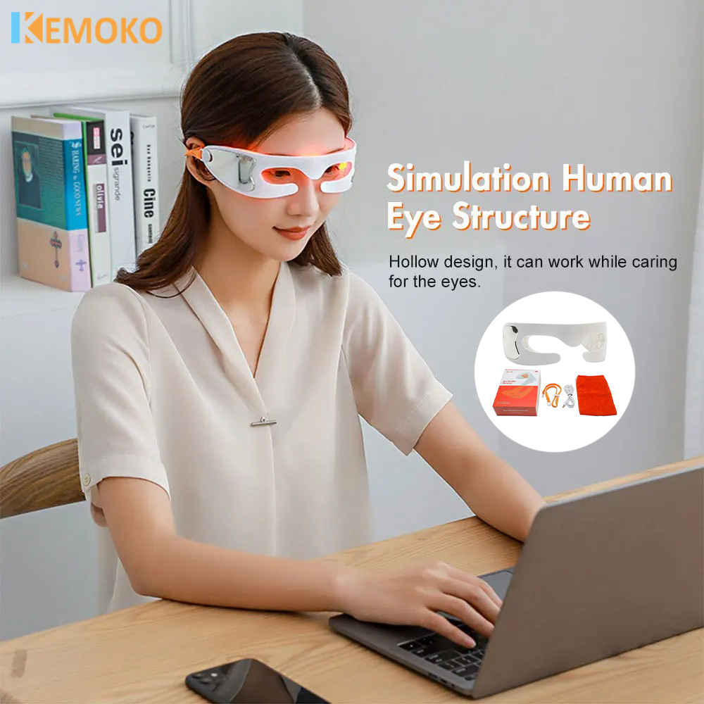 LED Eye Relax Massager Anti Wrinkle Hot Eye Massage Anti Aging Eye Wrinkles Dark Circles Remover Skin Tightening Beauty Device