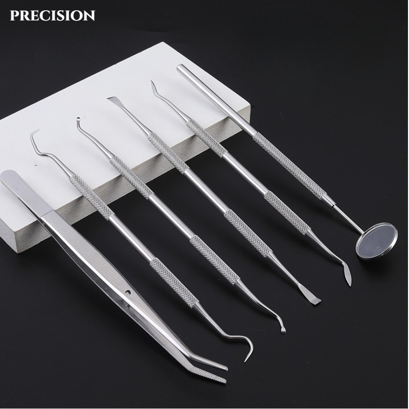 Dentist Oral Tools Cleaning Oral Care Endoscopic Cleaning Calculus Remove Stains Household Clean Stainless Steel Tools