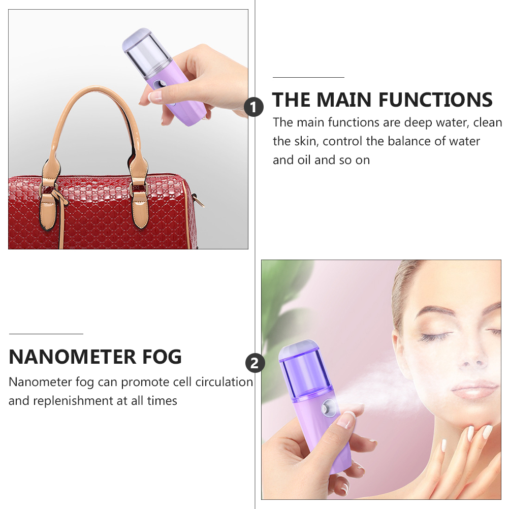 Face Steamer Cold Sprayer Facial Tools Compact Beauty Care ABS Material Long Spray Moisturizing Atomizer Nanometer