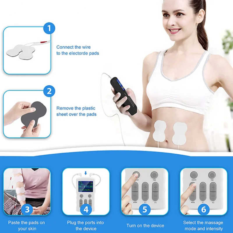 New 25 Modes EMS Full Body Massager Electrical Muscle Therapy Stimulator Dual Channel Ten Machine Physiotherapy Pulse