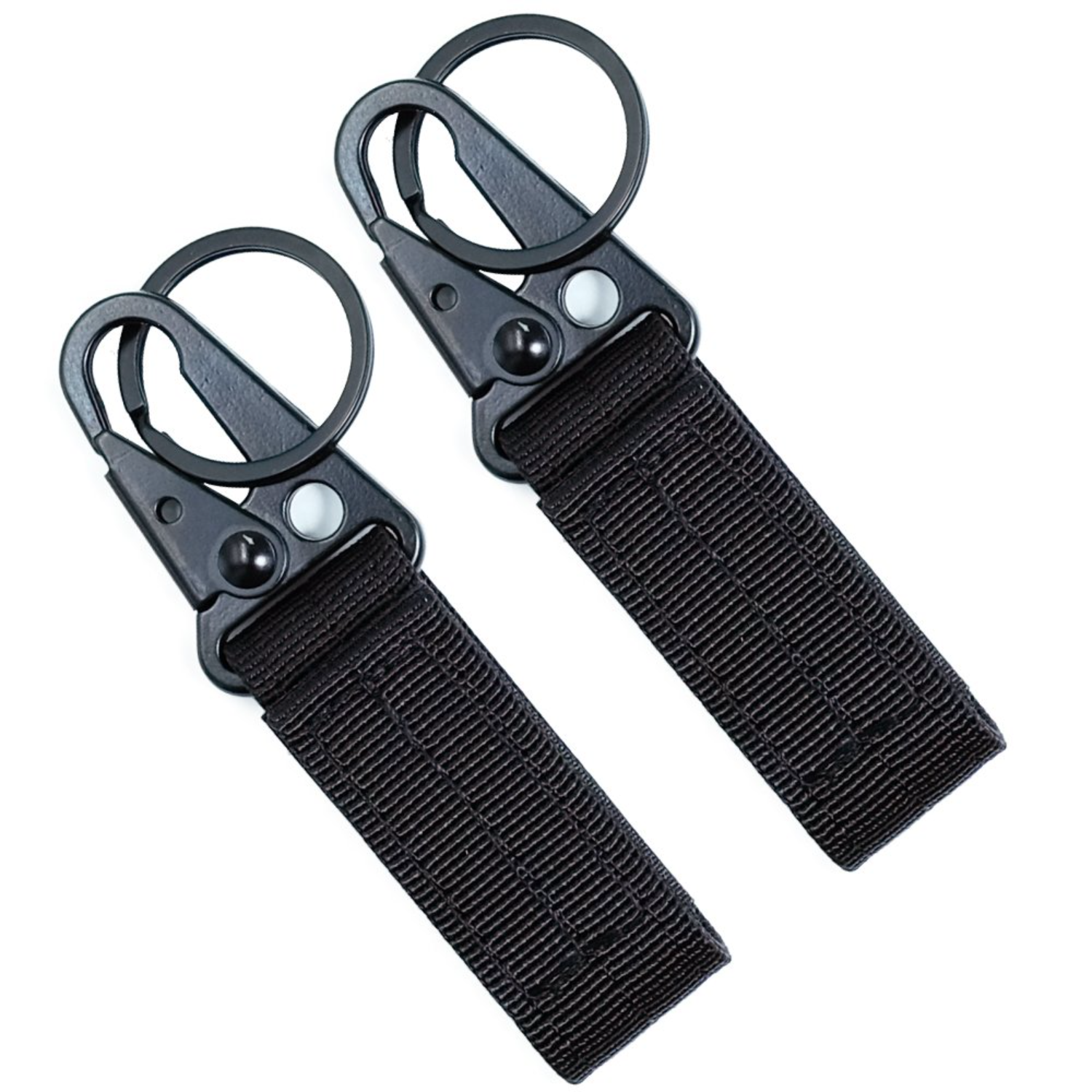 2pcs Tactical Gear Clip, Nylon Key Ring Holder Or Tactical Belt Keepers Military Utility Hanger Carabiner Tactical Molle Hook