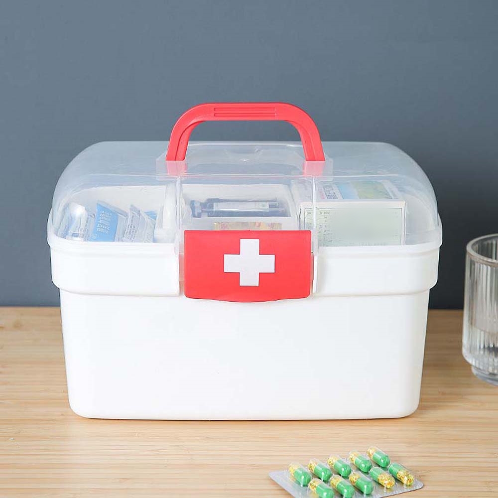 Multi-layer Large Pill Box Portable Domestic Medicine Box Large Pill Case Medicine Tablet Container Plastic