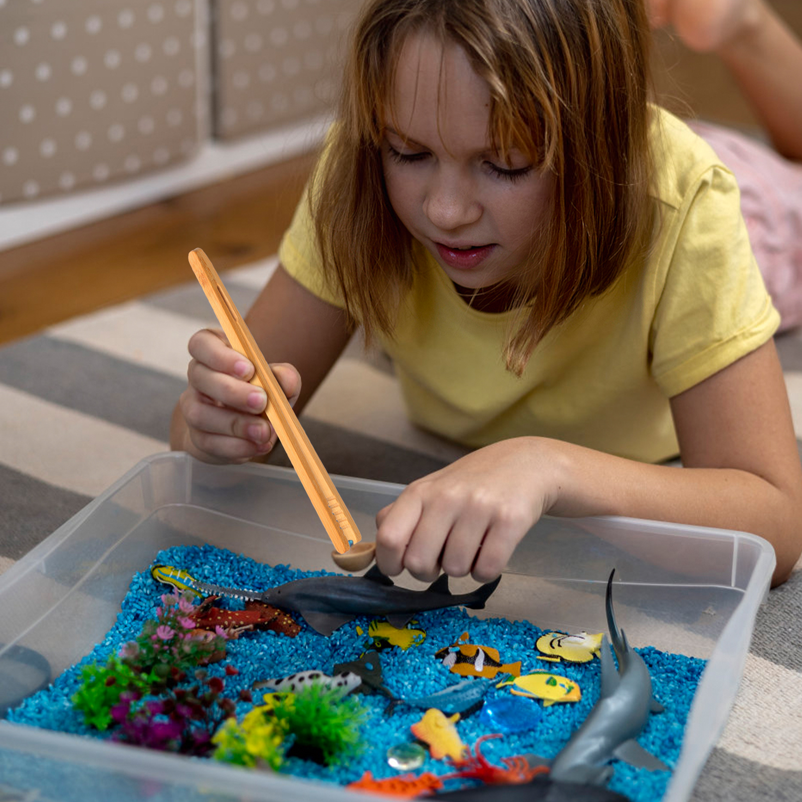 4pcs Wood Tweezers Kids Toys Fine Motor Skill Training Tool for Toddlers Montessori Grip Development Beads Clip Game Building