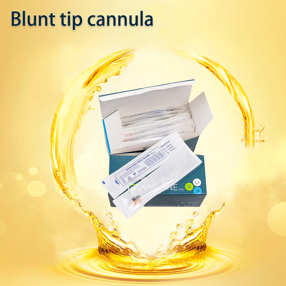 50PCS Micro Tip Blunt Cannula Disposable Kit Plain Ends Notched Endo Medical Facial Beauty Tool Parts