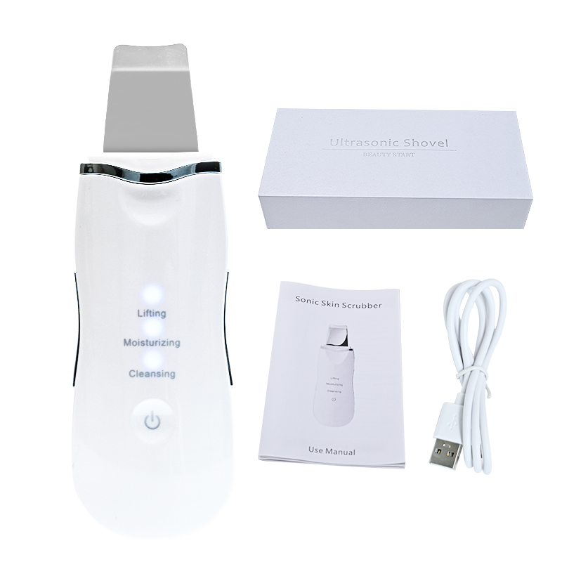 Ultrasonic Face Cleaning Skin Scrubber Cleanser Vibration Blackhead Removal Tool Cleansing Deep Facial Pore Peeling Machine USB