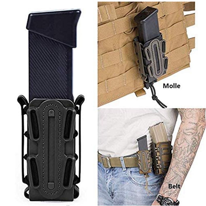 Tatical 9mm Magazine Pouch Pistol Molle Holster for GLOCK 19 Spring Field XD-9 Makarov Universal Fast Mag Shooting Hunting Pouch