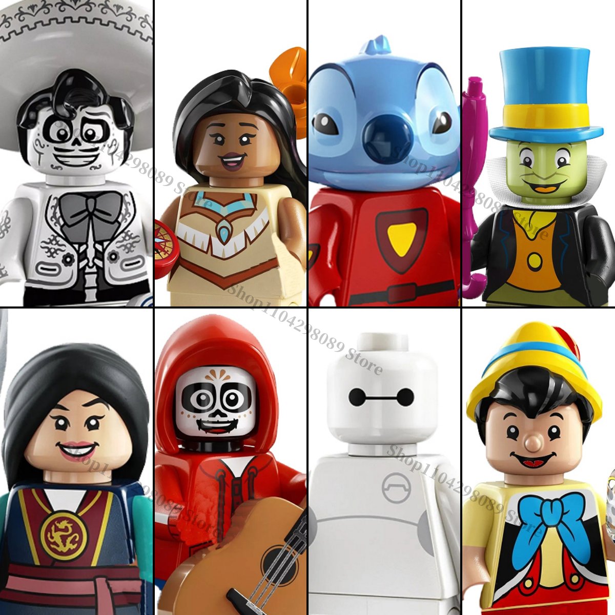 Disney classic movie cartoon anime character building blocks children's mini brick toys festival party gifts souvenirs