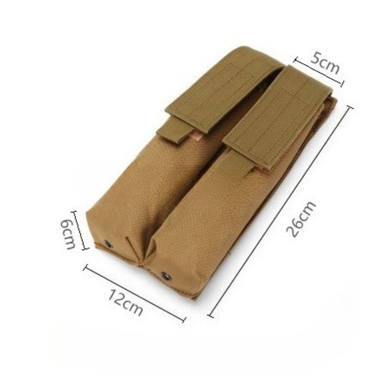 Outdoor Camouflage Tactical Flashlight  Tool  Bag Second-generation Dual Magazine Storage Bag