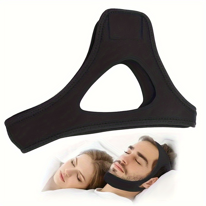 1pc Premium Anti-Snore Chin Support Strap -Guarantees Serene Sleep, Adjustable Triangle Design, Comfortable Chin Rest for Snore-