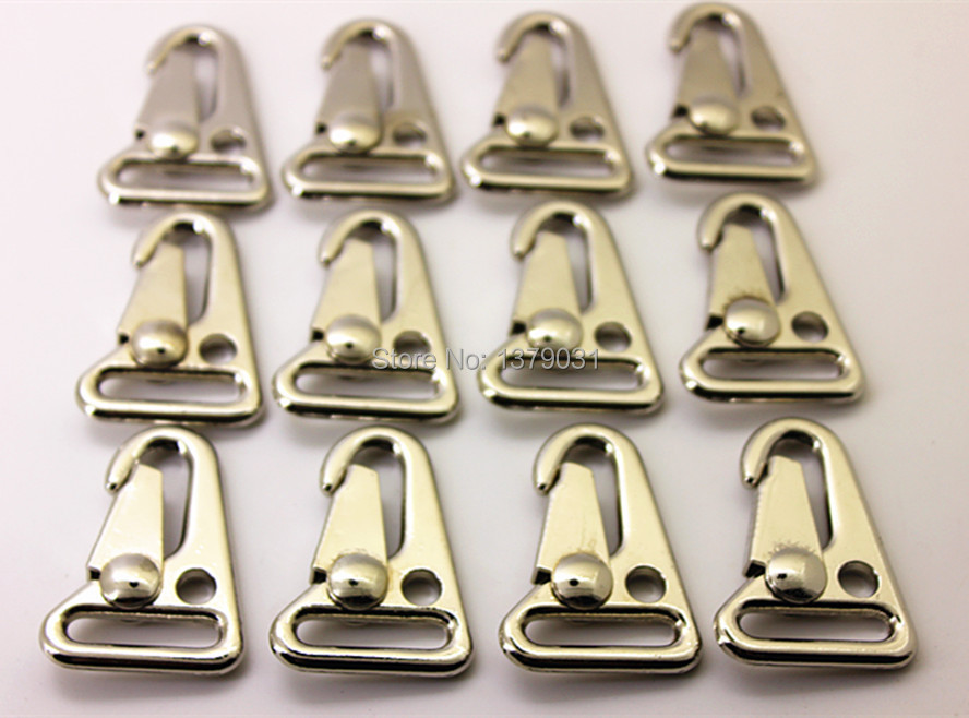 12PCS HK style 1" sling clips Spring Snap Hook Strap Rifle Gun Attachment white,Heat-Treated Steel Military