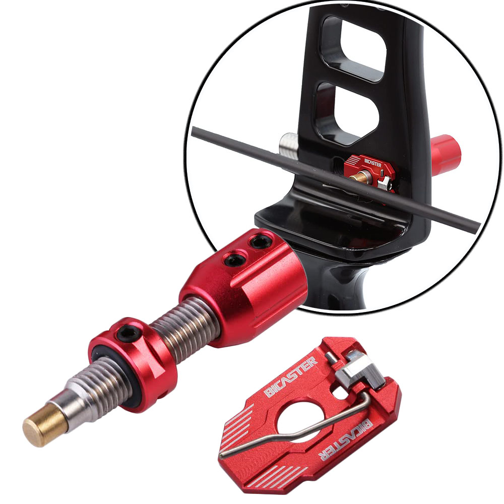 Archery Cushion + Arrow Rest Ambidextrous Magnetic Rebound，Suitable for compound bows - 1 Set (Red)