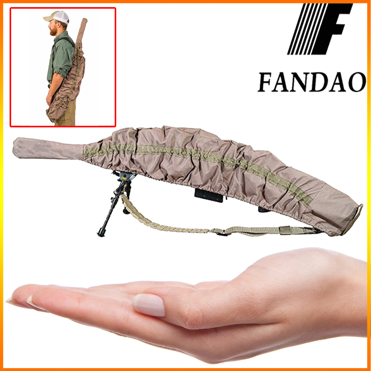 Fandao Rifles Fast Shooting Case Gun Cover Waterproof Ultralight Packable Hunting Sleeve For Guns 40" - 54" In Length