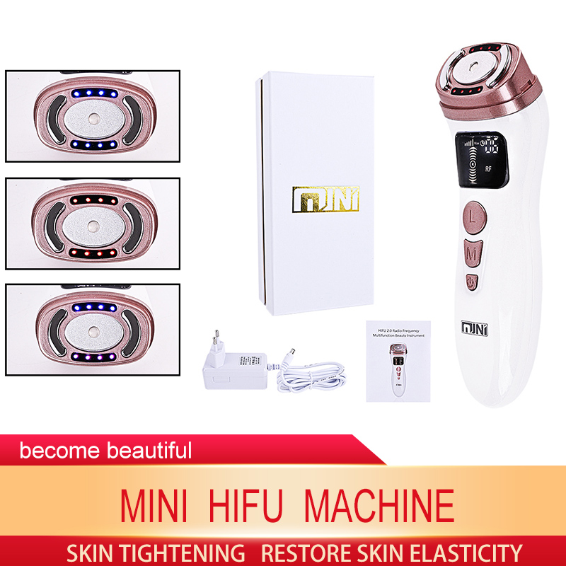 2 Generation Mini HIFU Machine Ultrasound Machine Fadiofrecuencia EMS Microcurrent Lift Firm Tightening Skin Wrinkle Lesen Beaut