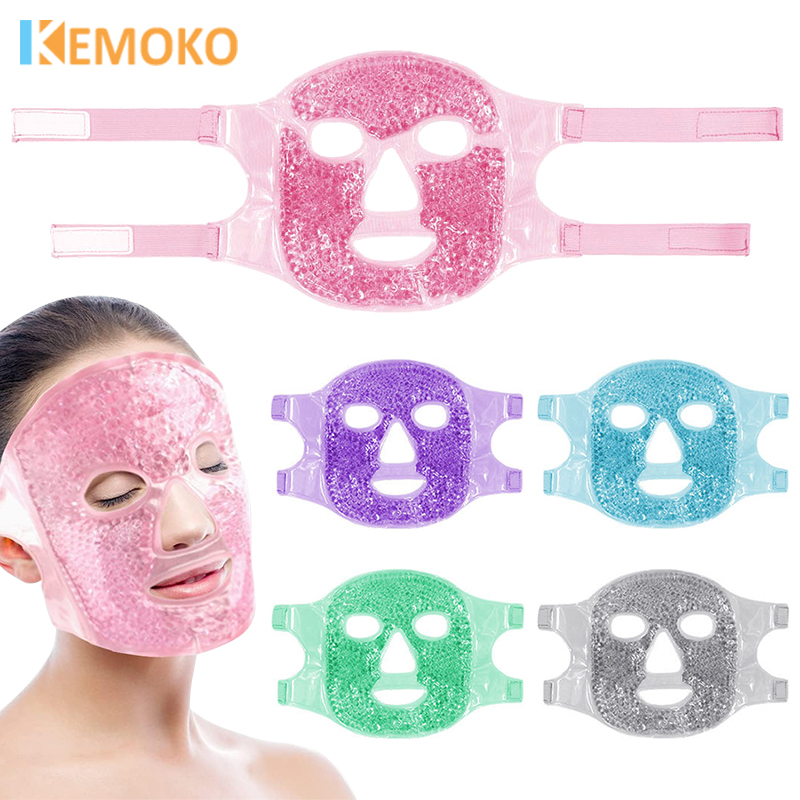 Cold & Hot Therapy Face Eyes Mask Gel Ice Pack Reusable Cooling Reduce Face Puff Dark Circles Gel Beads Compress Skin Care Tools