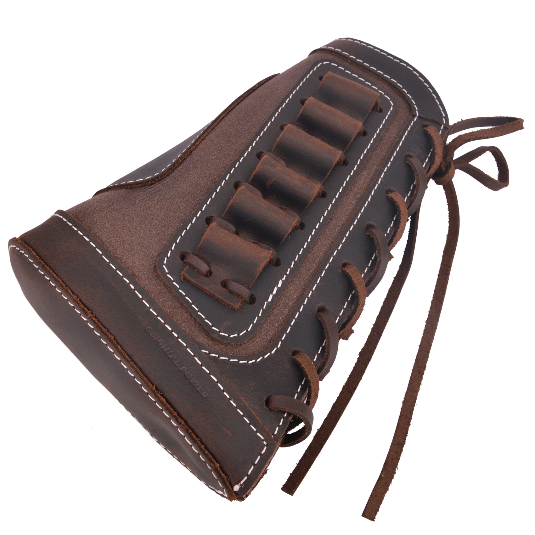 Vntage Leather Canvas Rifle Buttstock Gun Cartridge Ammo Holder Canvas Ammo Carrier Pouch For .308 .30-06 .45-70 .40-65