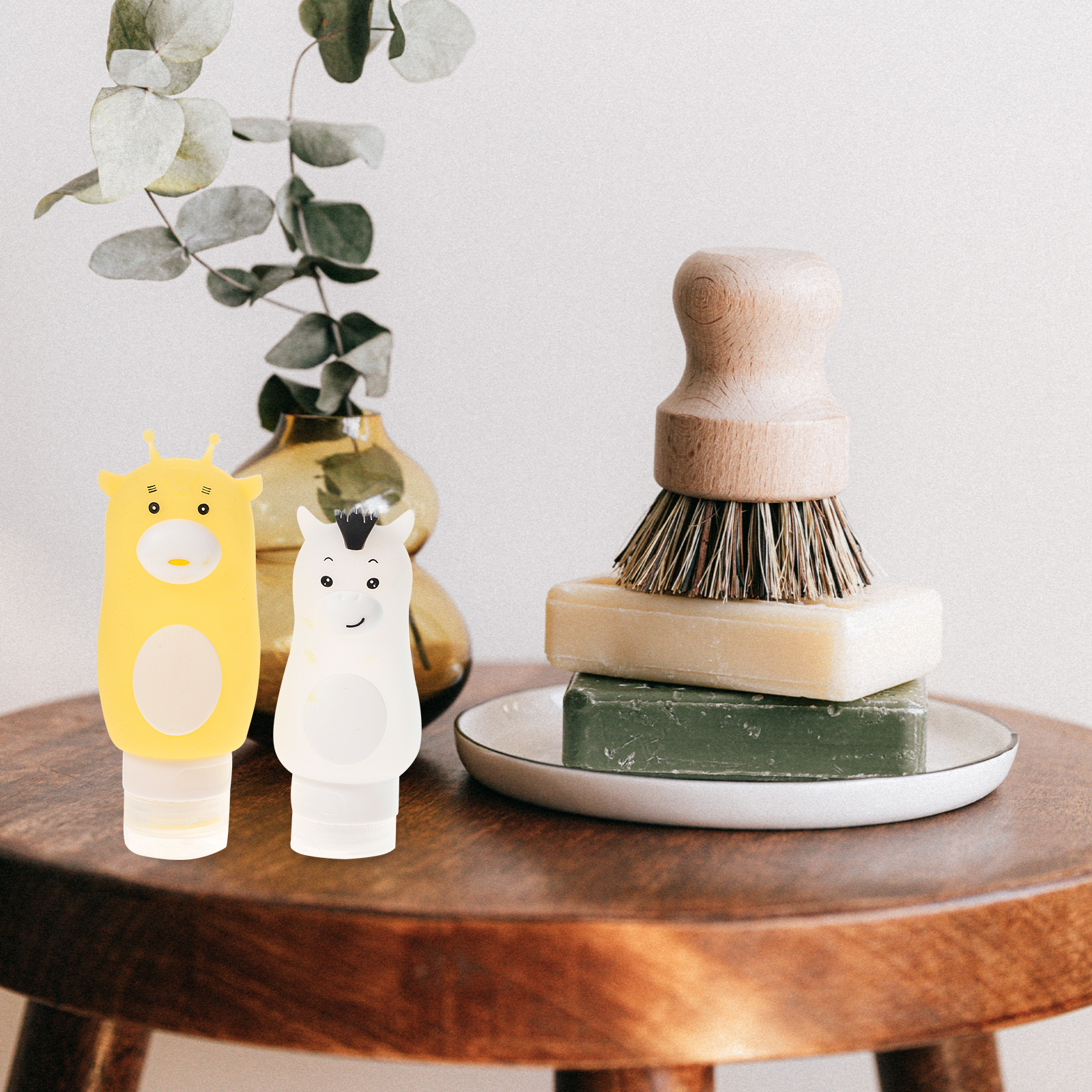 3pcs Empty for Lotion Shampoo Shower Gel Dispenser Bottles Travel Size Dispenser Safe Durable Lightweight Cartoon Style